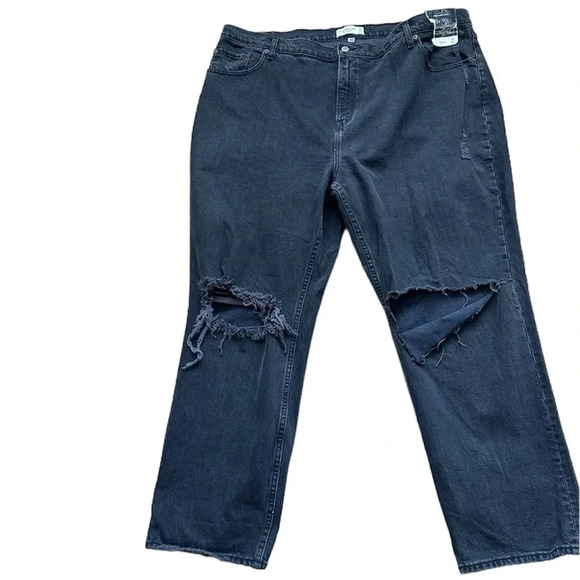 Abercrombie & Fitch Curve Love ‘90s Straight Ultra High Rise Jeans Sz 36/22 NWT - Picture 1 of 9